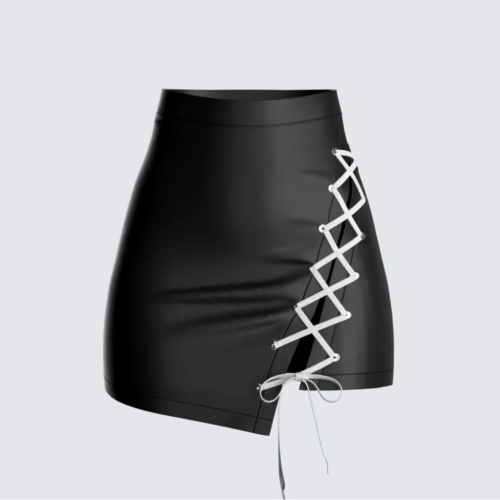 Finesse “Charlie” Faux Leather Mini Skirt — 3XL (fits like 1X/2X)